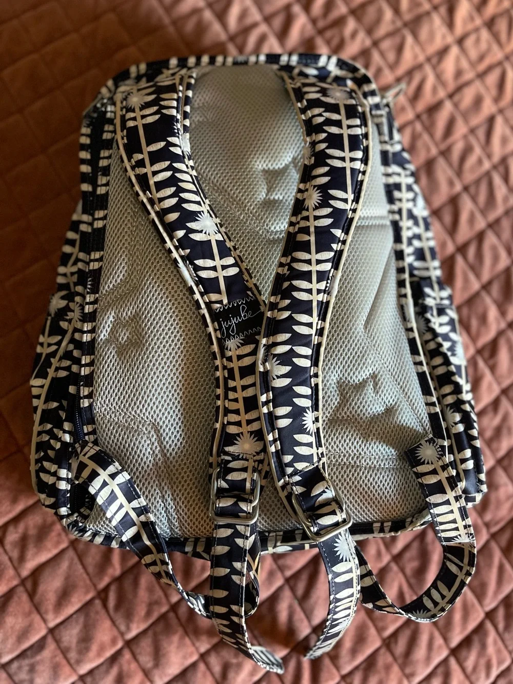 Ju-Ju-Be Be Right Back diaper backpack in the Dandy Lines NEW without tags